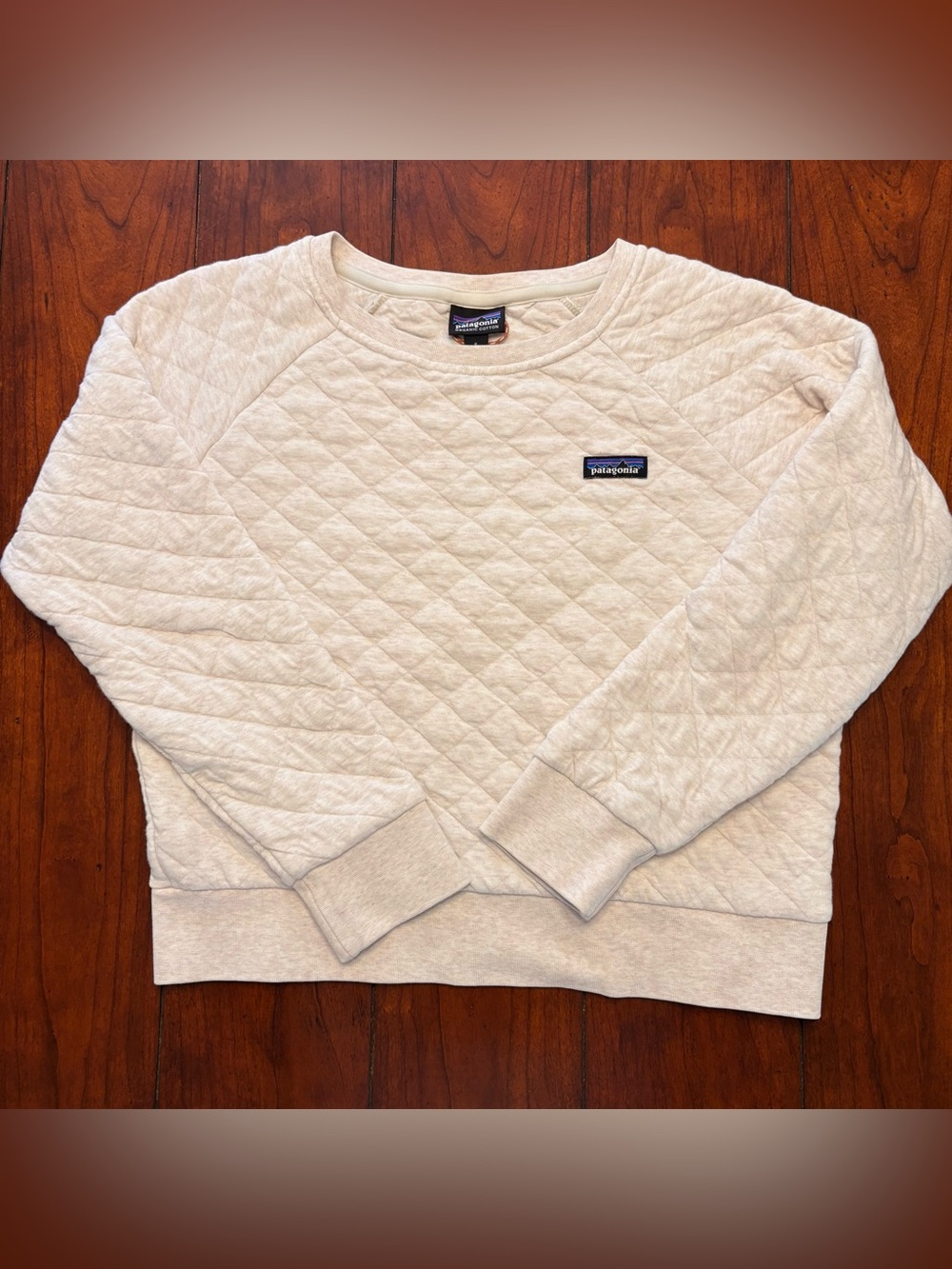 Patagonia Cream Quilted Crew Pullover - Picture 2 of 7